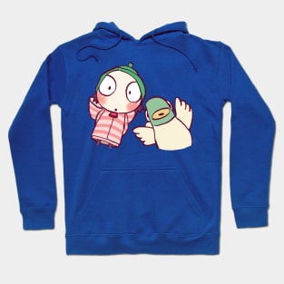 sarah and duck peeker sticker #5 / children's cartoon Hoodie